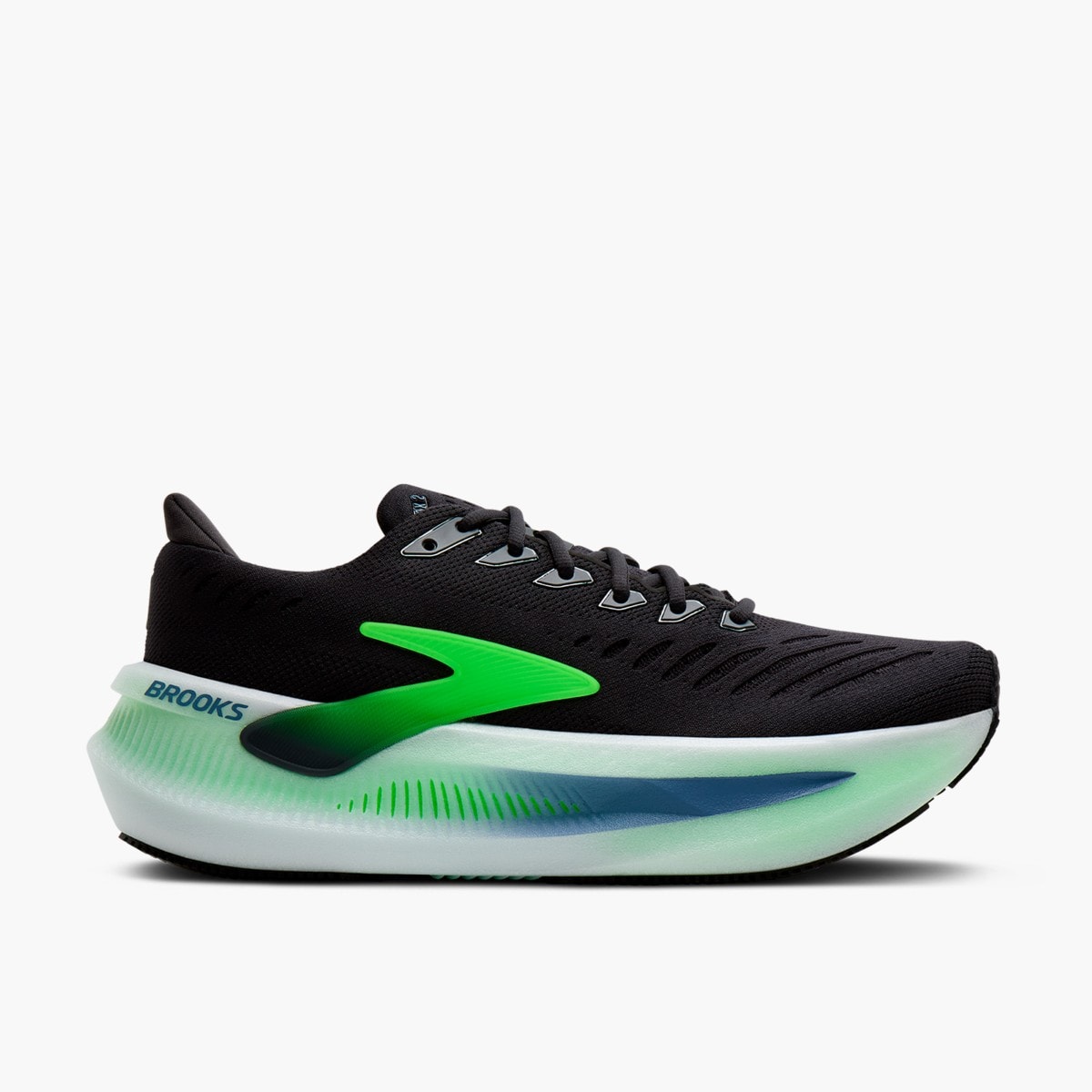 Phantom/White/Green Gecko — lateral externa do Brooks Glycerin Max 2 Masculino